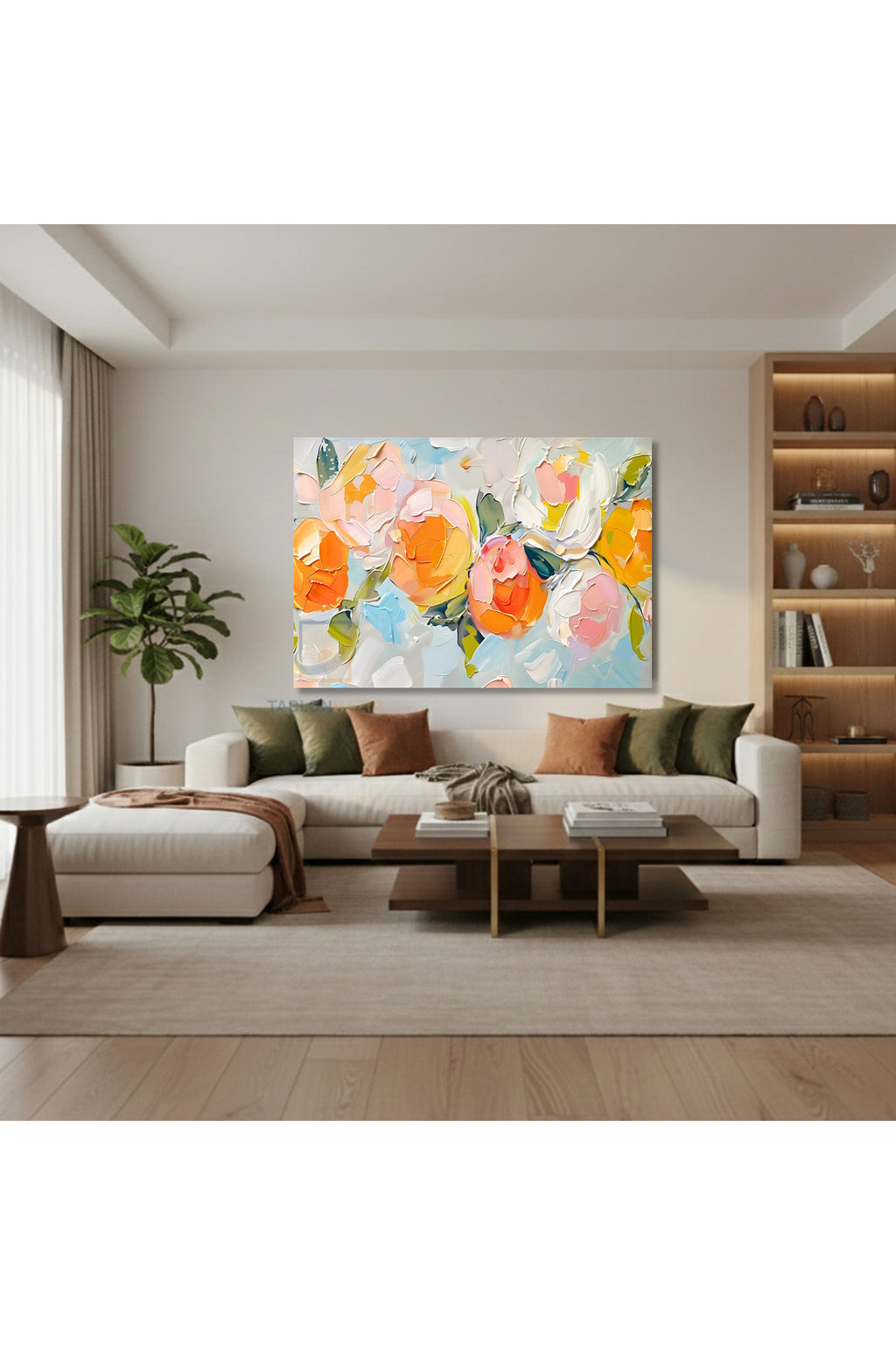 Yatay Kanvas Duvar Tablosu Soyutsanat6 Salon Tablosu Ofis Tablosu Yeni Ev Hediyesi Dekorasyon