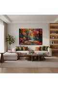 Yatay Kanvas Duvar Tablosu Sonbaharmanzarasi2 Salon Tablosu Ofis Tablosu Yeni Ev Hediyesi Dekorasyon