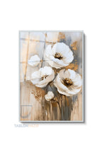 Dikey Çerçeveli Cam Klasik Cicek Modern Ev Dekoru Duvar Sanatı Ev Ofis Tablosu