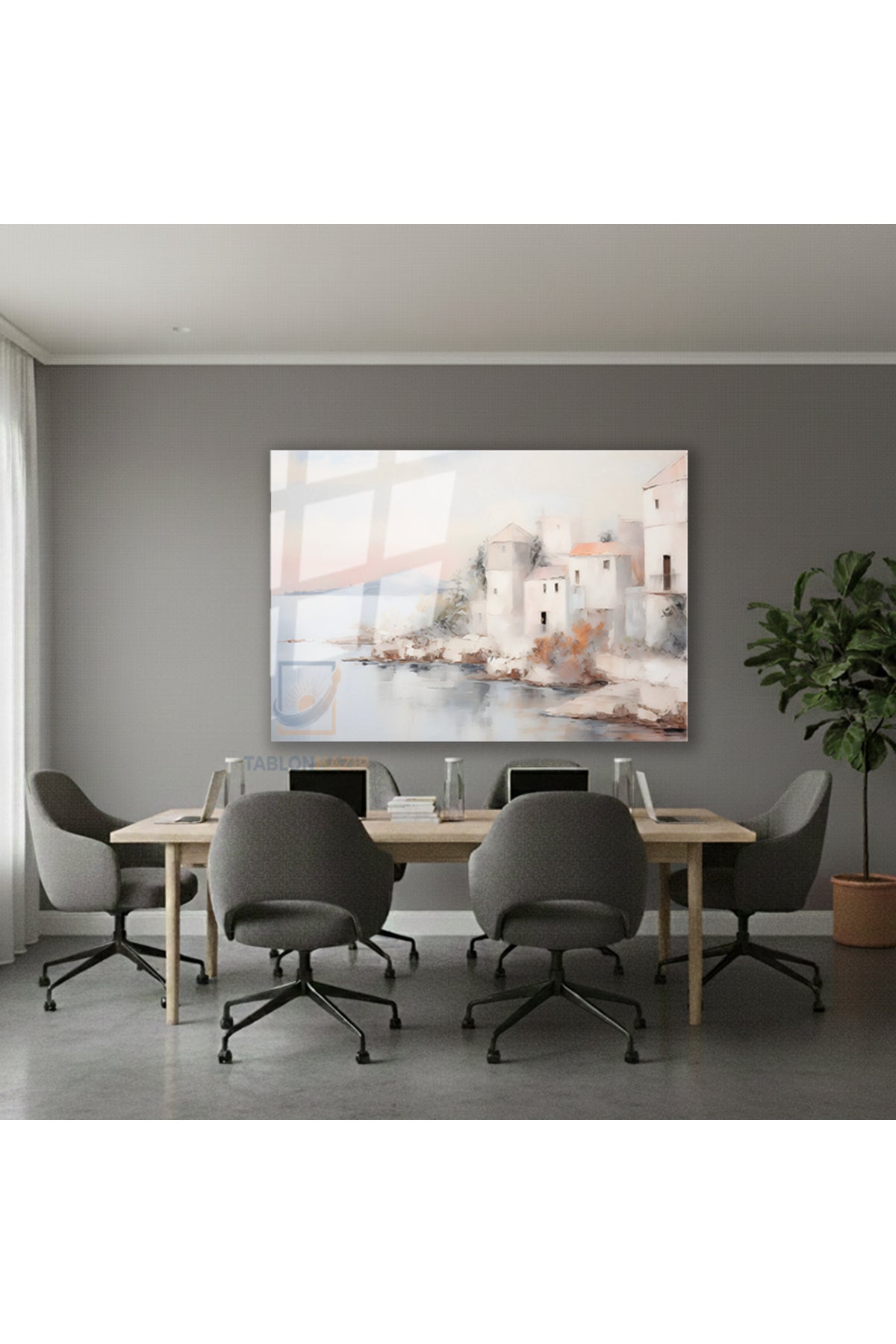 Yatay Cam Tablo Salon Duvar Tablosu Yatay Cam Soyutsahilkasabasi Yeni Ev Hediyesi Ofis Tablosu