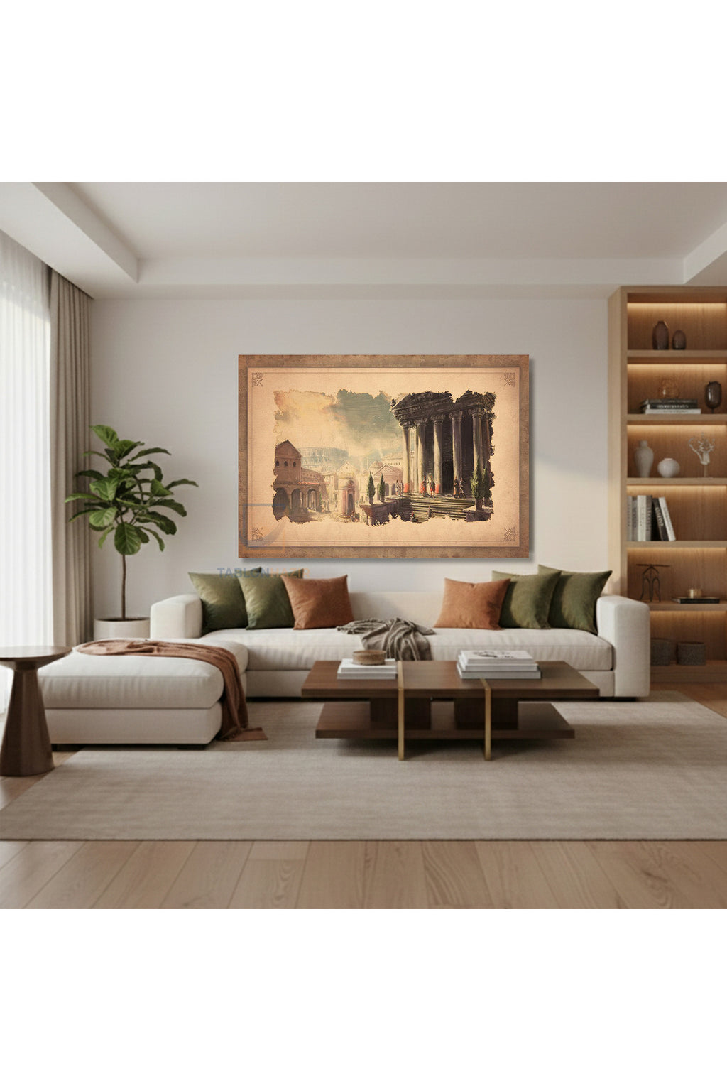 Yatay Kanvas Duvar Tablosu Eskiroma Salon Tablosu Ofis Tablosu Yeni Ev Hediyesi Dekorasyon