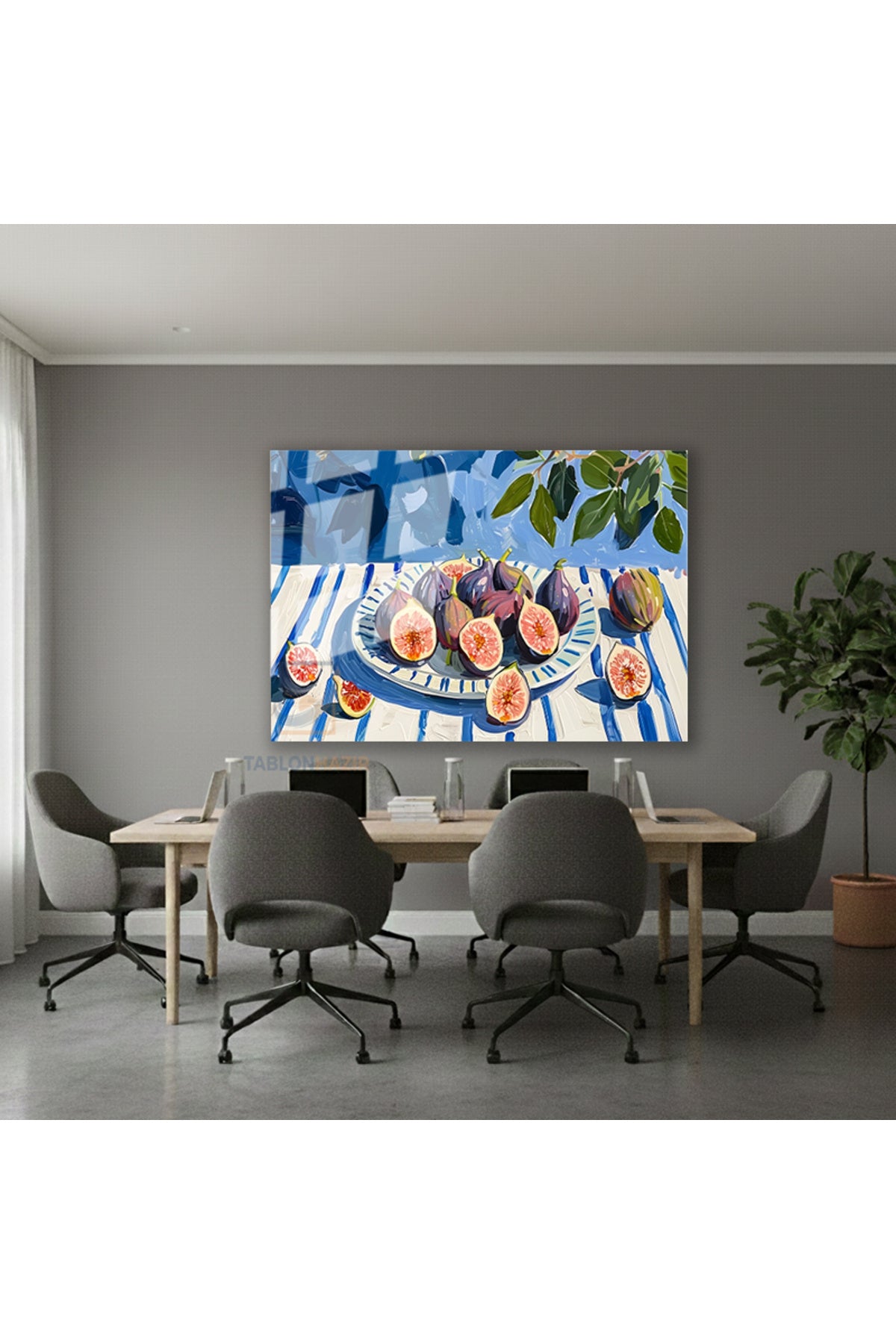 Yatay Cam Tablo Salon Duvar Tablosu Yatay Cam Incirtabagi2 Yeni Ev Hediyesi Ofis Tablosu