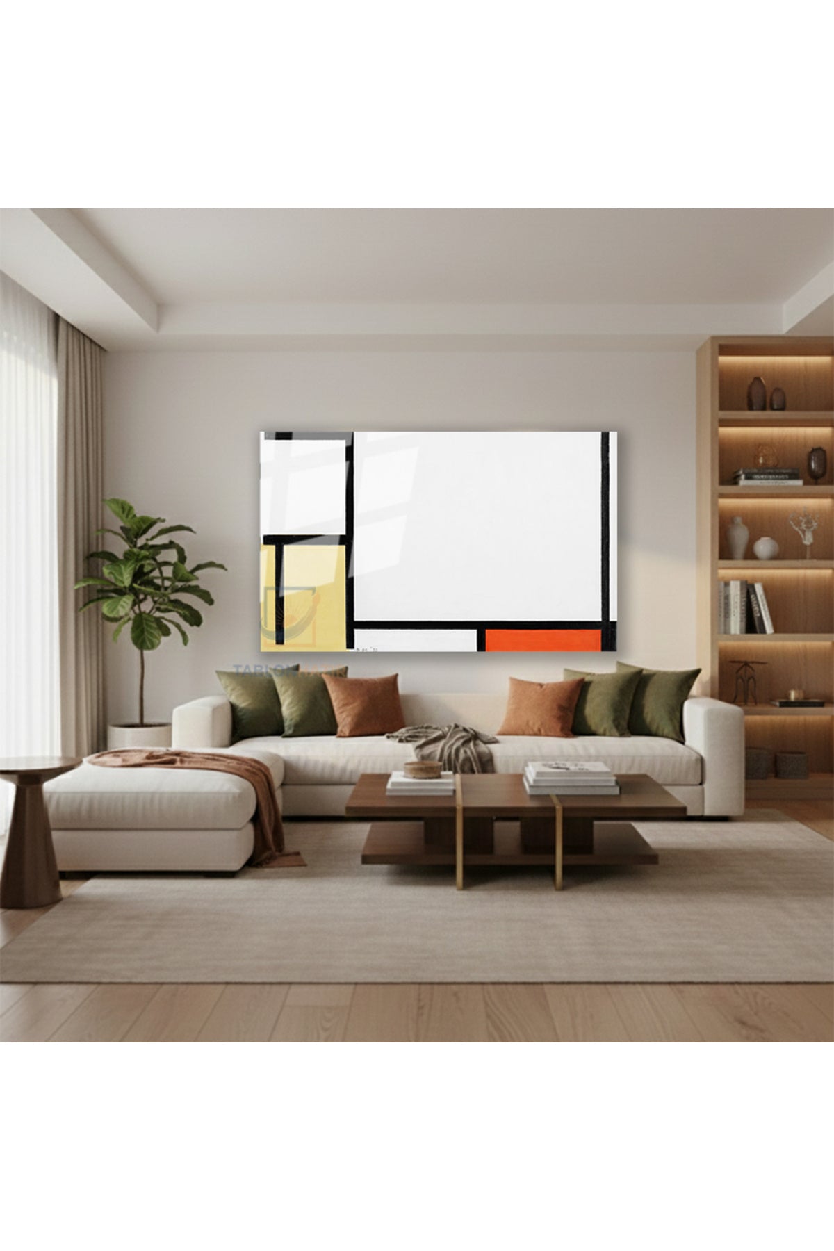 Yatay Cam Tablo Salon Duvar Tablosu Yatay Cam Soyut Unlu Gorsel Yeni Ev Hediyesi Ofis Tablosu