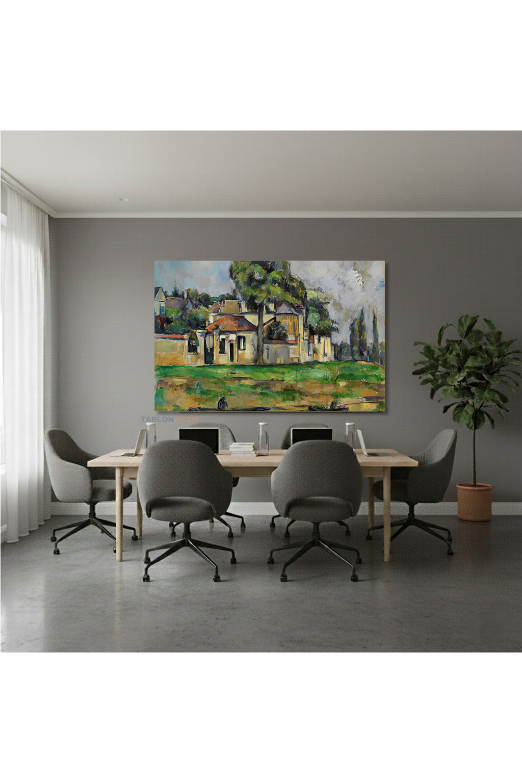 Yatay Kanvas Duvar Tablosu Klasik Manzara 45 Salon Tablosu Ofis Tablosu Yeni Ev Hediyesi Dekorasyon