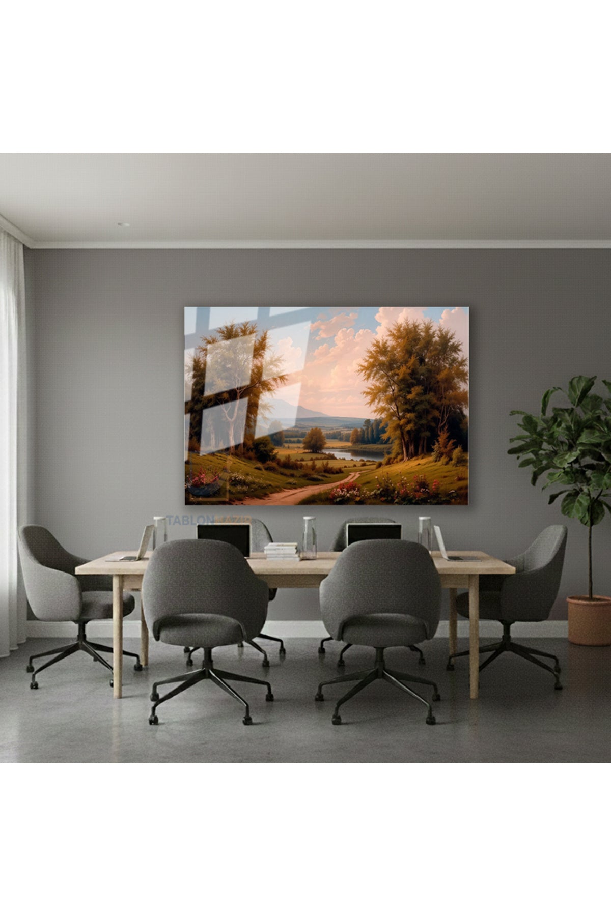 Yatay Cam Tablo Salon Duvar Tablosu Yatay Cam Dogamanzarasi10 Yeni Ev Hediyesi Ofis Tablosu