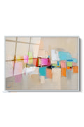 Çerçeveli Yatay Cam Tablo Salon Duvar Tablosu Yatay Cam Soyutrenksanati5 Ofis Tablosu