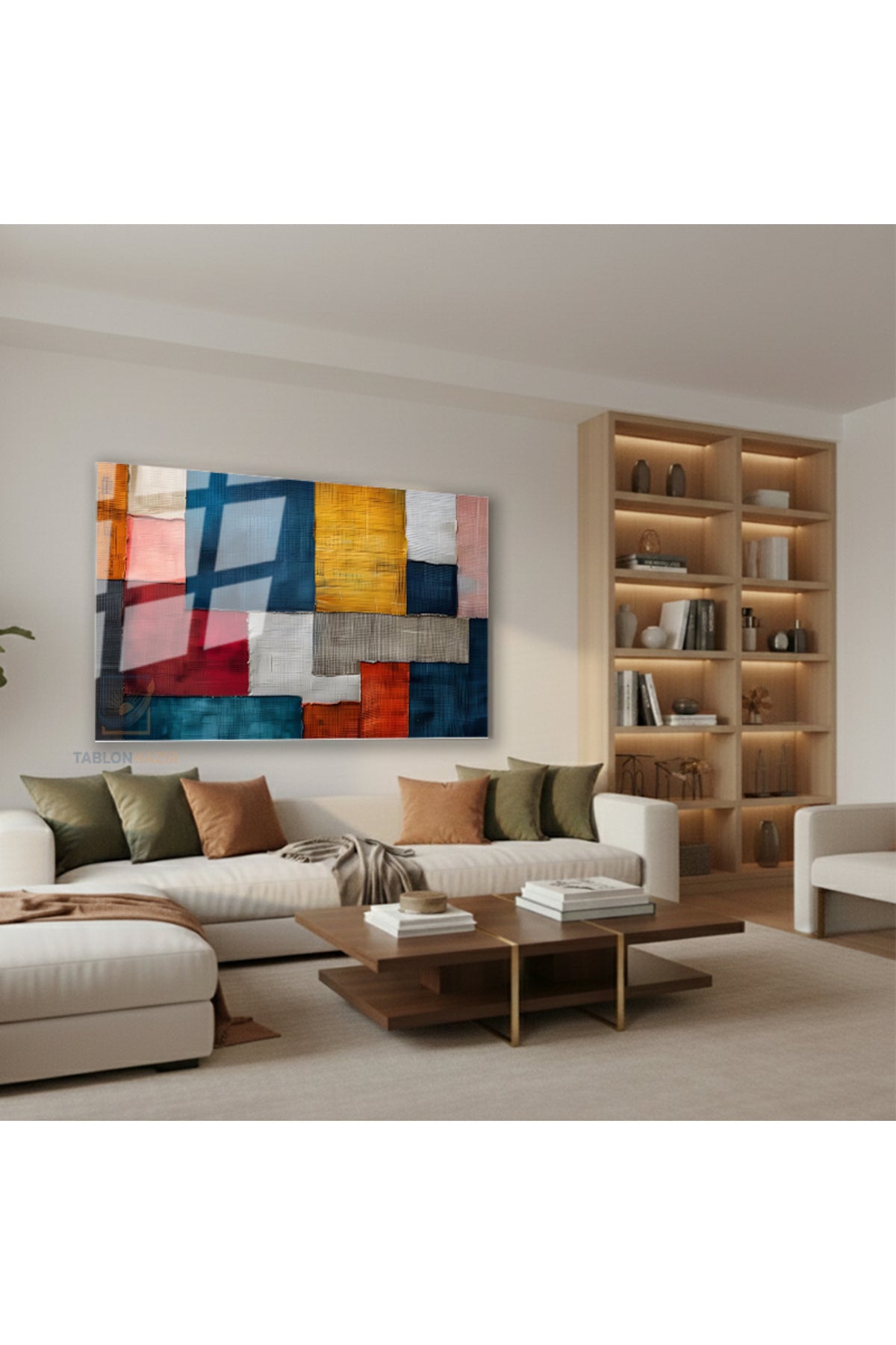 Yatay Cam Tablo Salon Duvar Tablosu Yatay Cam Renkkareleri2 Yeni Ev Hediyesi Ofis Tablosu