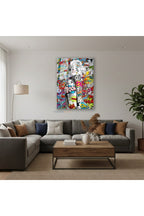 Dikey Cam Tablo Salon Duvar Tablosu Dikey Cam Mariliyn9 Yeni Ev Hediyesi Ofis Tablosu