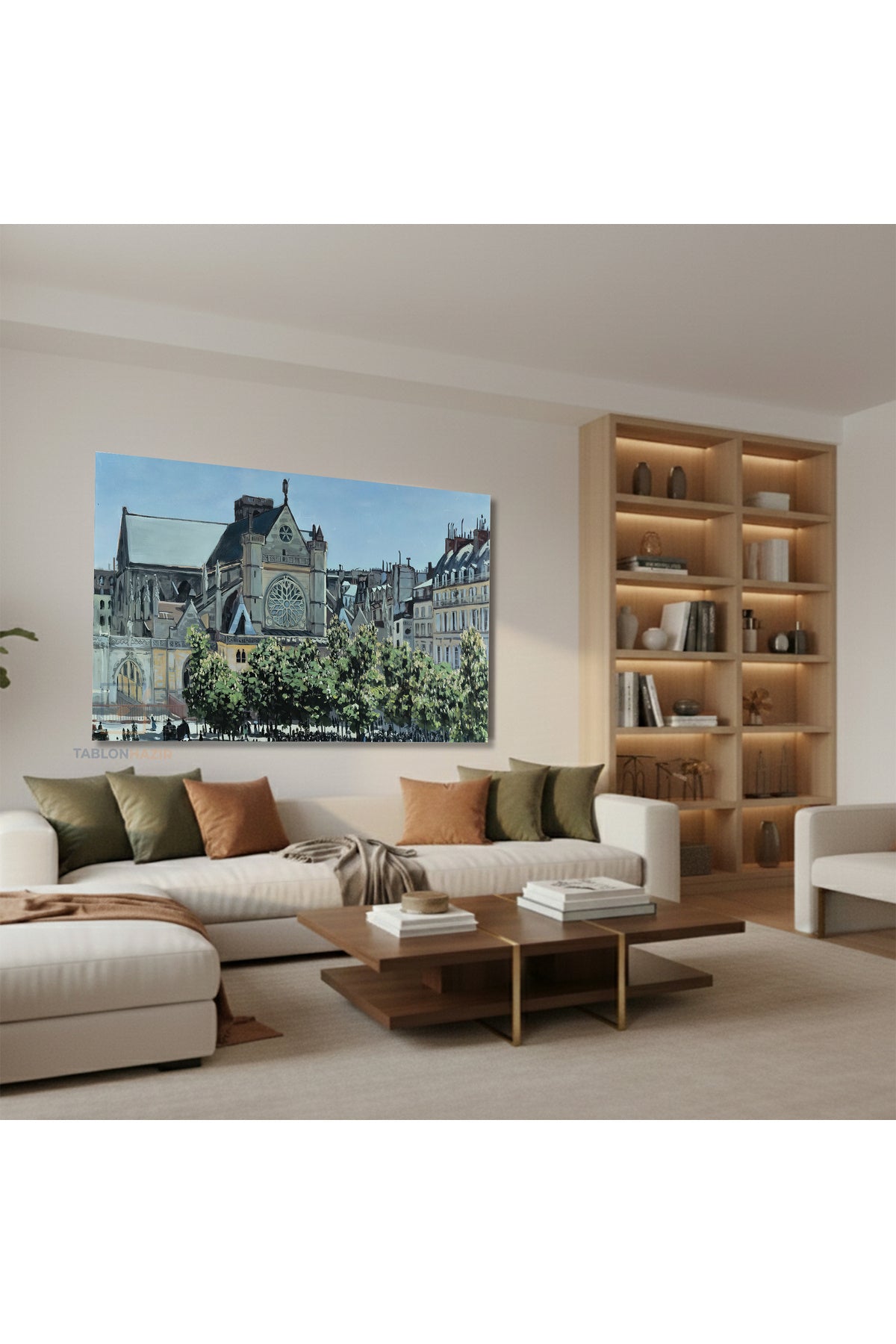Yatay Kanvas Duvar Tablosu Sehirmanzarasi Salon Tablosu Ofis Tablosu Yeni Ev Hediyesi Dekorasyon