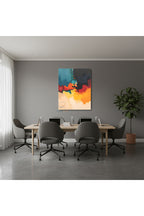 Dikey Kanvas Tablo Salon Duvar Tablosu Soyut 0035 Yeni Ev Hediyesi Ofis Tablosu