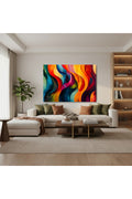 Yatay Kanvas Duvar Tablosu Soyutgeometriksanat9 Salon Tablosu Ofis Tablosu Ev Hediyesi Dekorasyon
