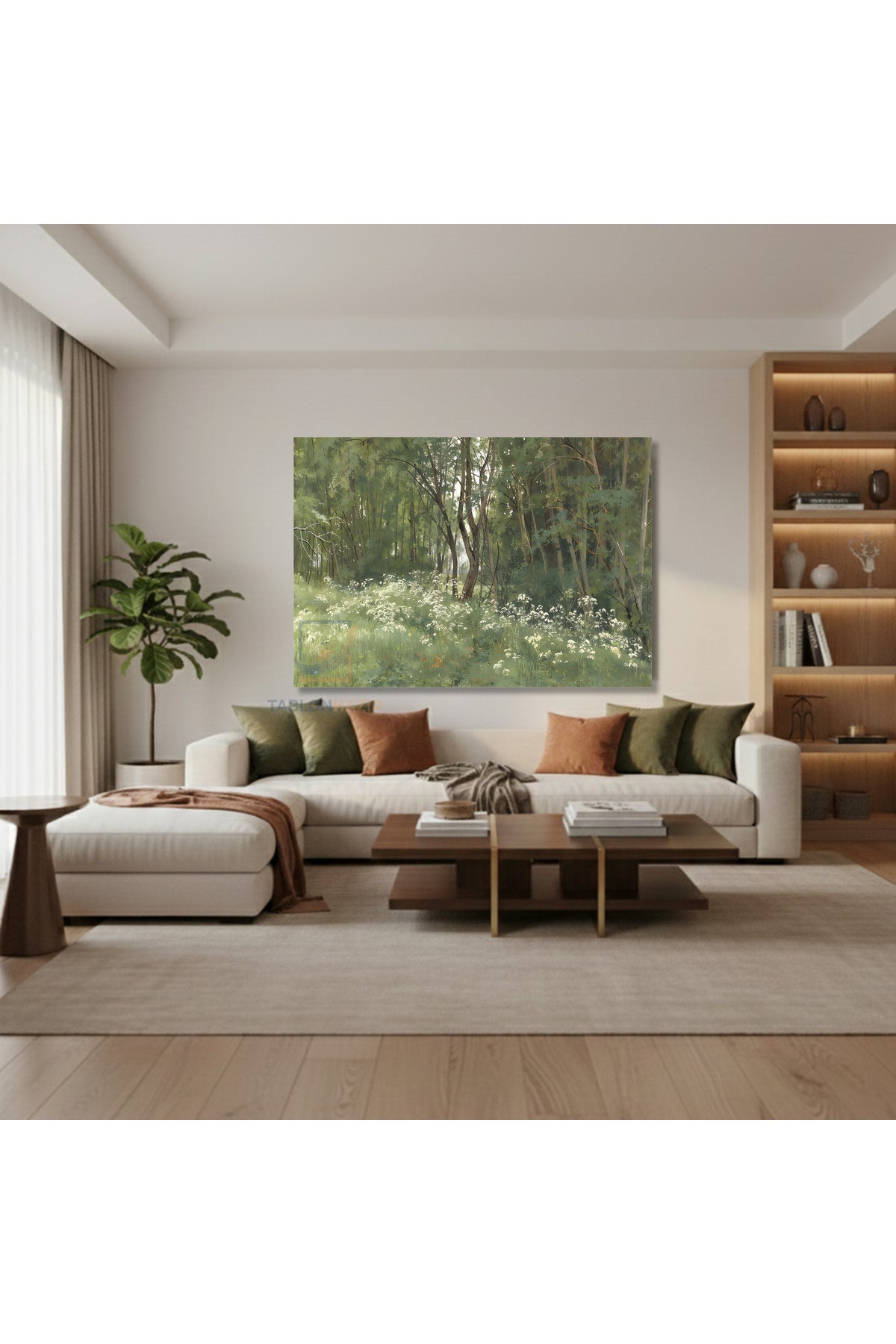 Yatay Kanvas Duvar Tablosu Yesildogamanzarasi Salon Tablosu Ofis Tablosu Yeni Ev Hediyesi Dekorasyon