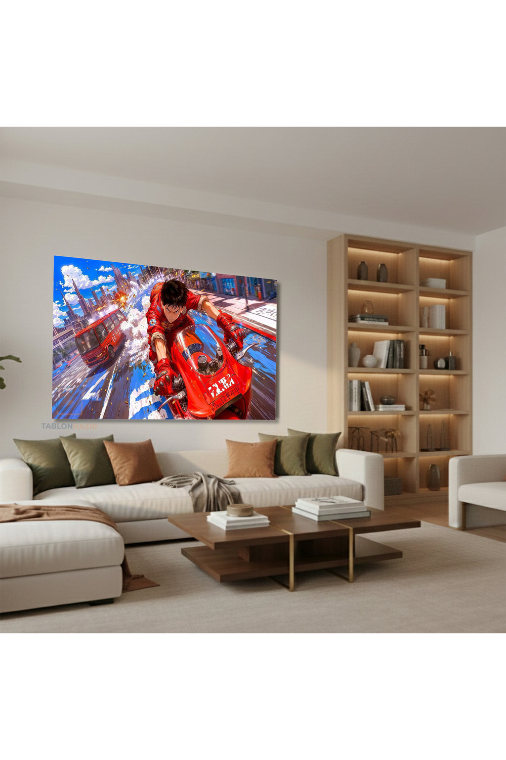 Yatay Kanvas Duvar Tablosu Anime Motorsiklet Salon Tablosu Ofis Tablosu Yeni Ev Hediyesi Dekorasyon