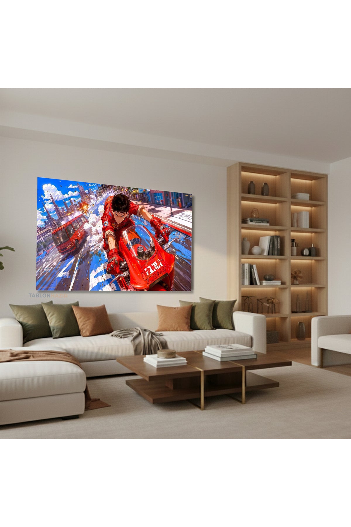 Yatay Kanvas Duvar Tablosu Anime Motorsiklet Salon Tablosu Ofis Tablosu Yeni Ev Hediyesi Dekorasyon
