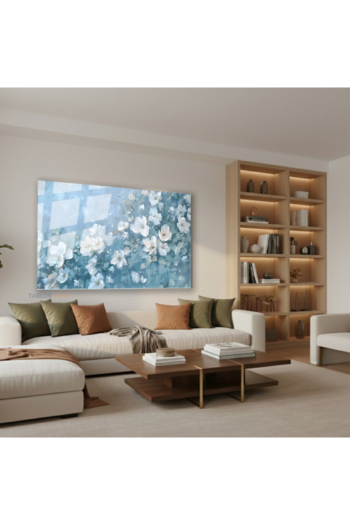 Yatay Cam Tablo Salon Duvar Tablosu Yatay Cam Soyutciceksanati Yeni Ev Hediyesi Ofis Tablosu