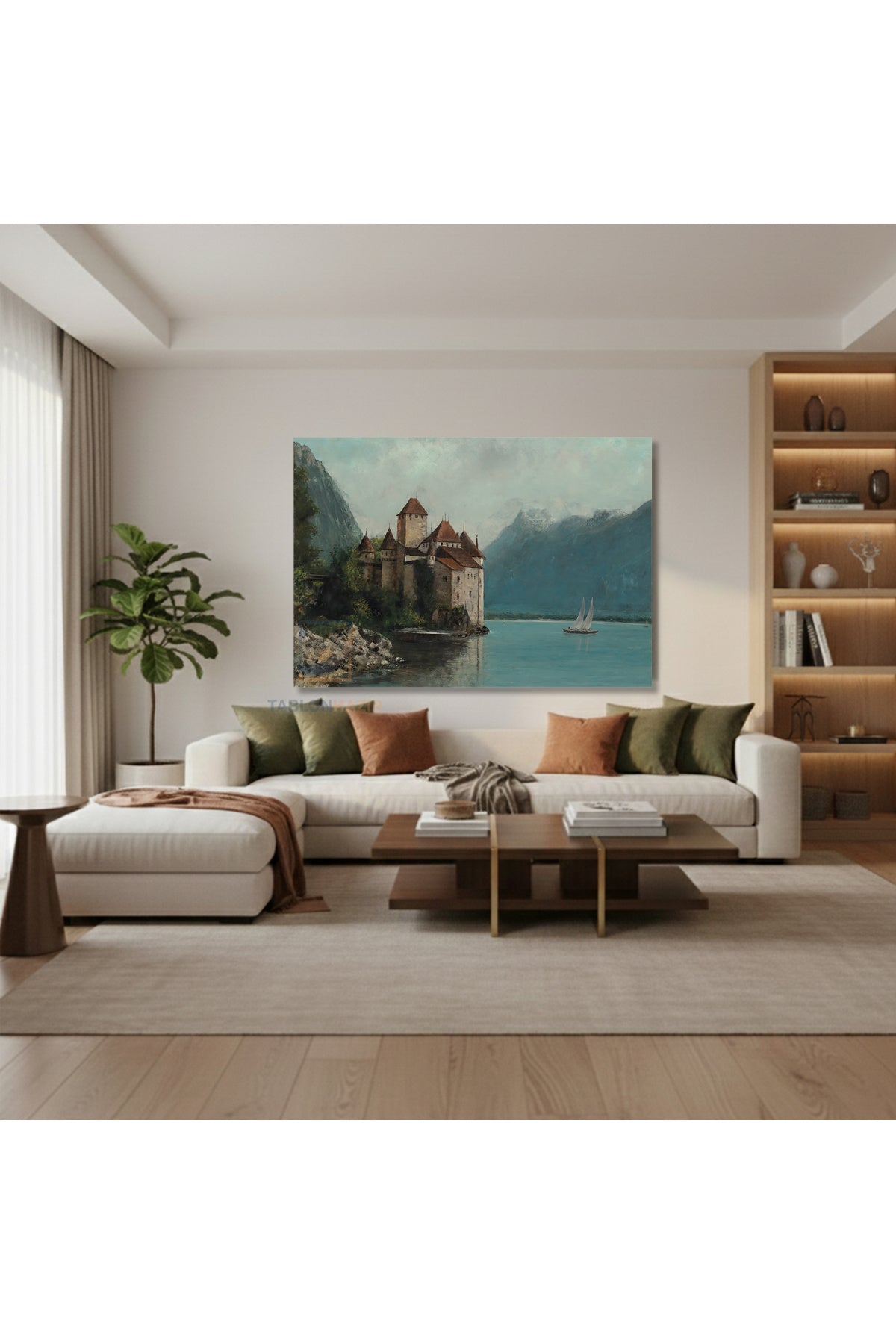 Yatay Kanvas Duvar Tablosu Dogamanzarasi11 Salon Tablosu Ofis Tablosu Yeni Ev Hediyesi Dekorasyon