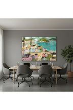 Yatay Cam Tablo Salon Duvar Tablosu Yatay Cam Soyutmanzara6 Yeni Ev Hediyesi Ofis Tablosu