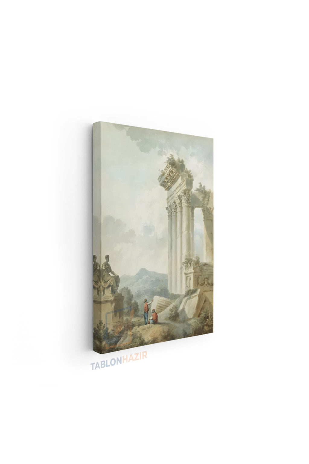 Dikey Kanvas Tablo Salon Duvar Tablosu Tarih Ve Gunumuz Yeni Ev Hediyesi Ofis Tablosu