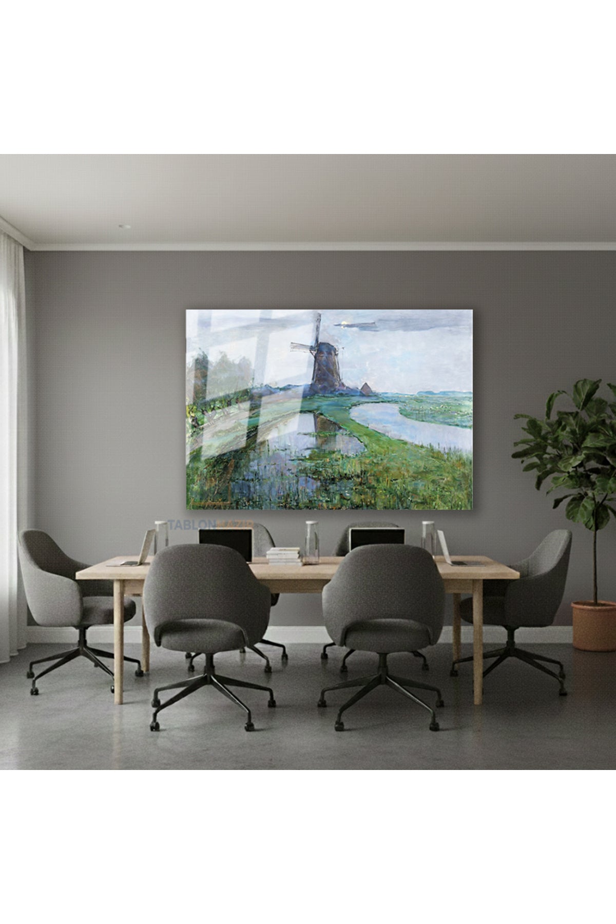 Yatay Cam Tablo Salon Duvar Tablosu Yatay Cam Vintagekirsalmanzarasi7 Yeni Ev Hediyesi Ofis Tablosu