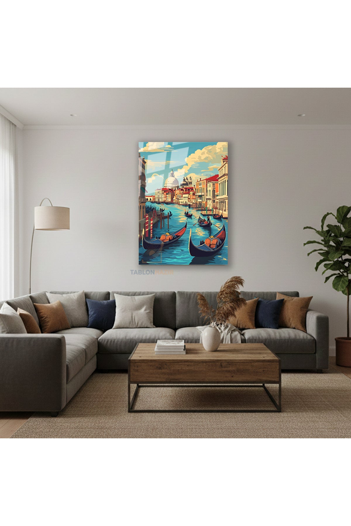 Dikey Cam Tablo Salon Duvar Tablosu Dikey Cam Venedik Soyut Yeni Ev Hediyesi Ofis Tablosu