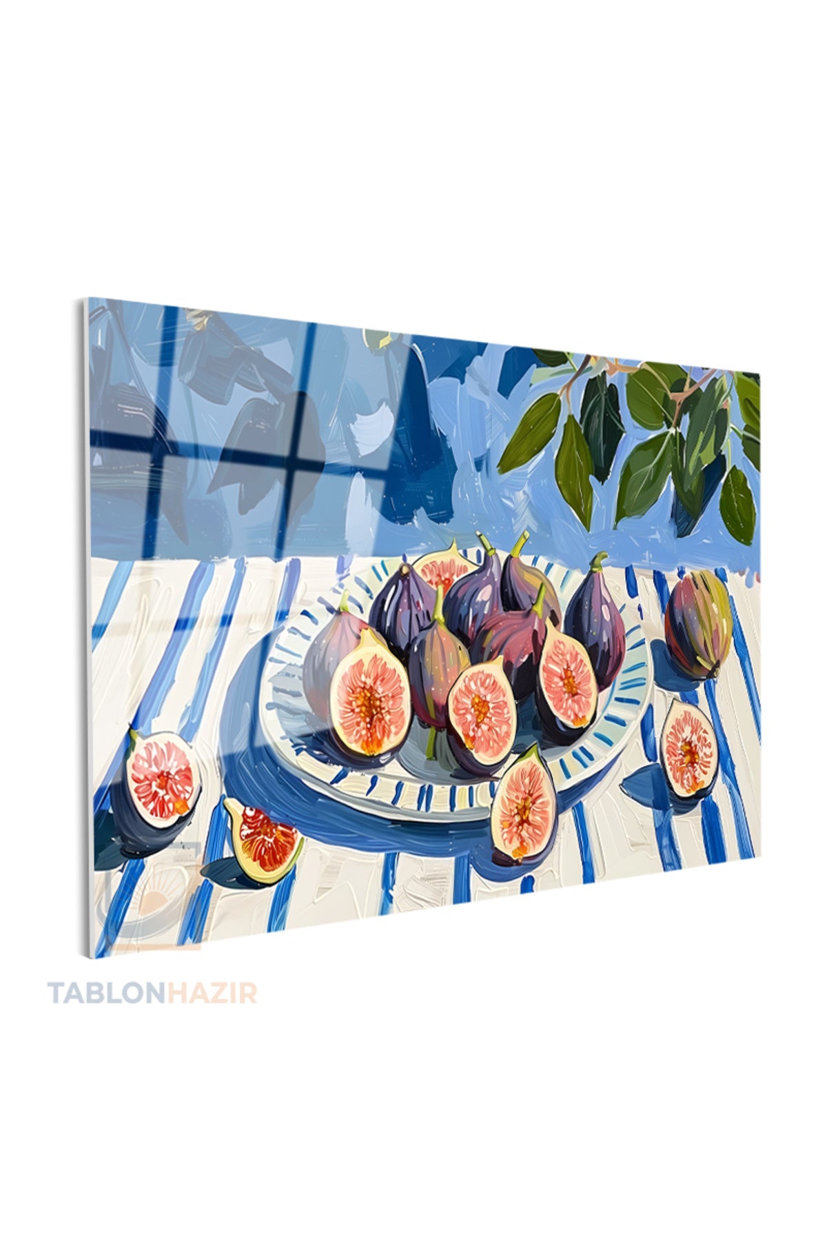 Yatay Cam Tablo Salon Duvar Tablosu Yatay Cam Incirtabagi2 Yeni Ev Hediyesi Ofis Tablosu