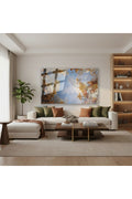 Yatay Cam Tablo Salon Duvar Tablosu Klasik Soyut Gorsel Yeni Ev Hediyesi Ofis Tablosu