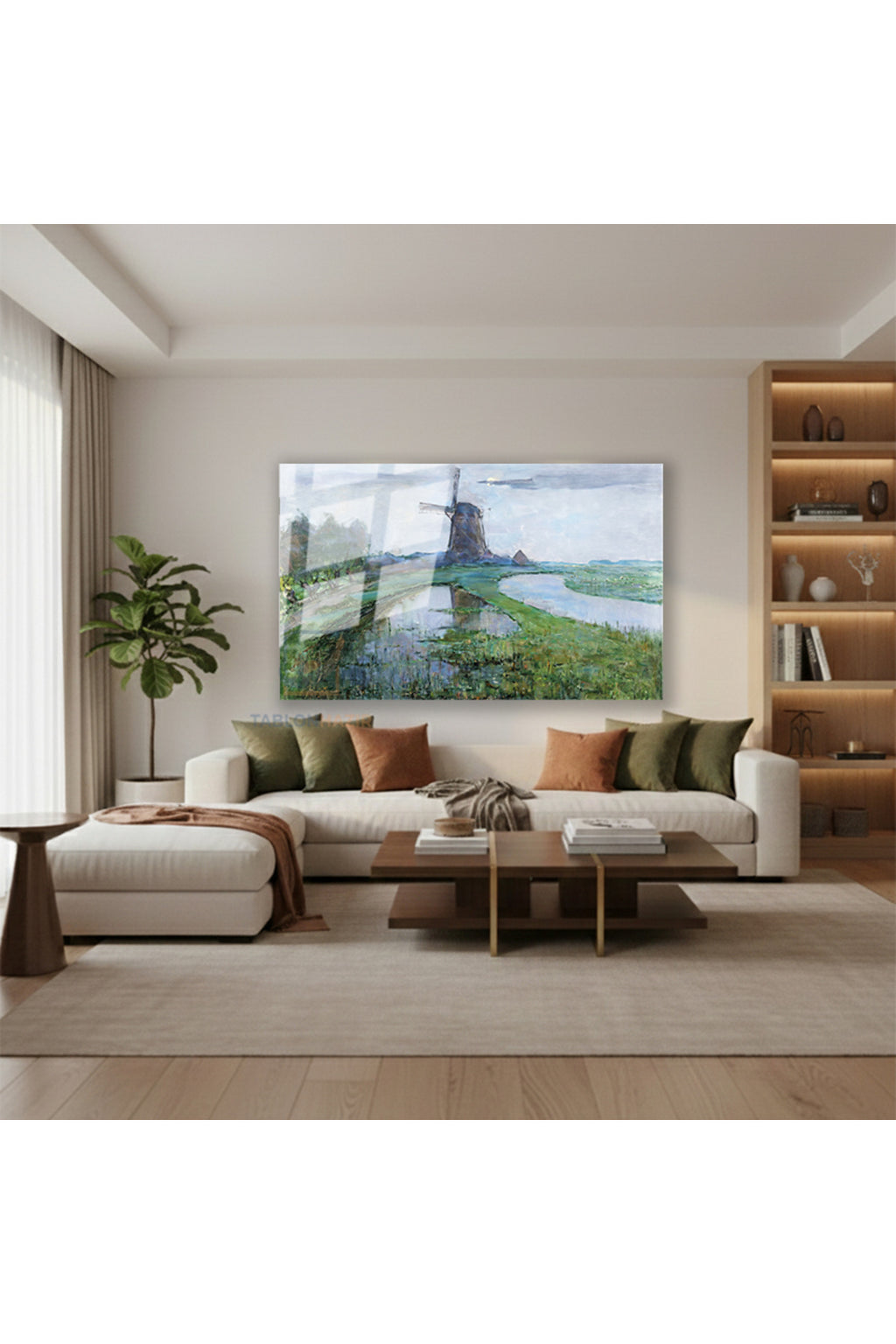 Yatay Cam Tablo Salon Duvar Tablosu Yatay Cam Vintagekirsalmanzarasi7 Yeni Ev Hediyesi Ofis Tablosu