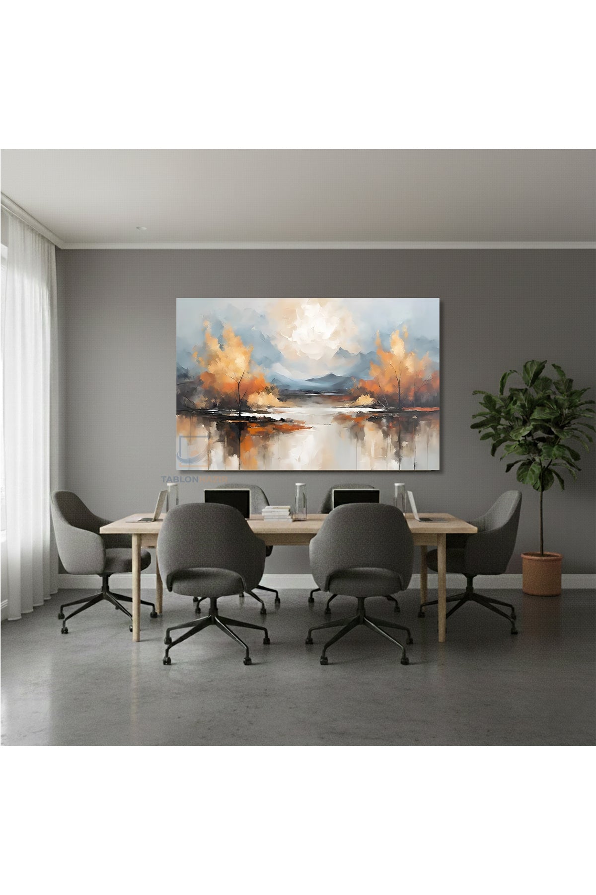 Yatay Kanvas Duvar Tablosu Sonbaharmanzarasi Salon Tablosu Ofis Tablosu Yeni Ev Hediyesi Dekorasyon