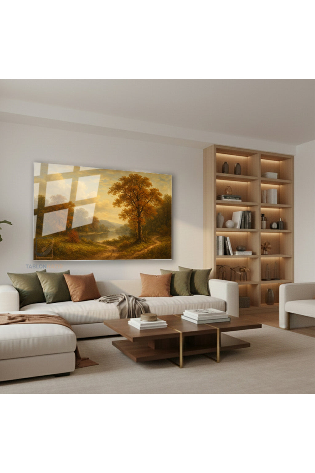 Yatay Cam Tablo Salon Duvar Tablosu Yatay Cam Klasik Manzara Cizimi Yeni Ev Hediyesi Ofis Tablosu