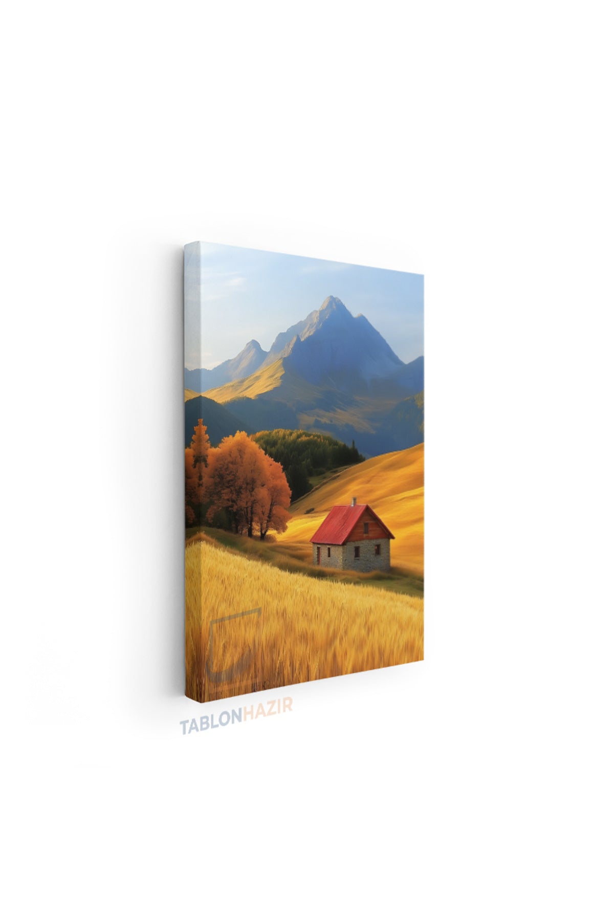 Dikey Kanvas Tablo Salon Duvar Tablosu Kırsaldaki Ev Yeni Ev Hediyesi Ofis Tablosu