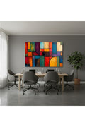 Yatay Kanvas Duvar Tablosu Soyutgeometriksanat2 Salon Tablosu Ofis Tablosu Ev Hediyesi Dekorasyon