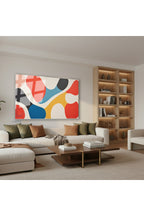 Yatay Cam Tablo Salon Duvar Tablosu Yatay Cam Soyut Desen Renkler Yeni Ev Hediyesi Ofis Tablosu