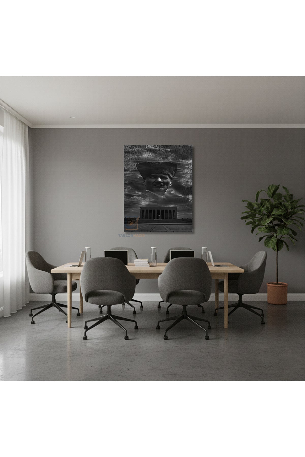 Dikey Kanvas Tablo Salon Duvar Tablosu Knvs Anitkabir Atatürk Yeni Ev Hediyesi Ofis Tablosu