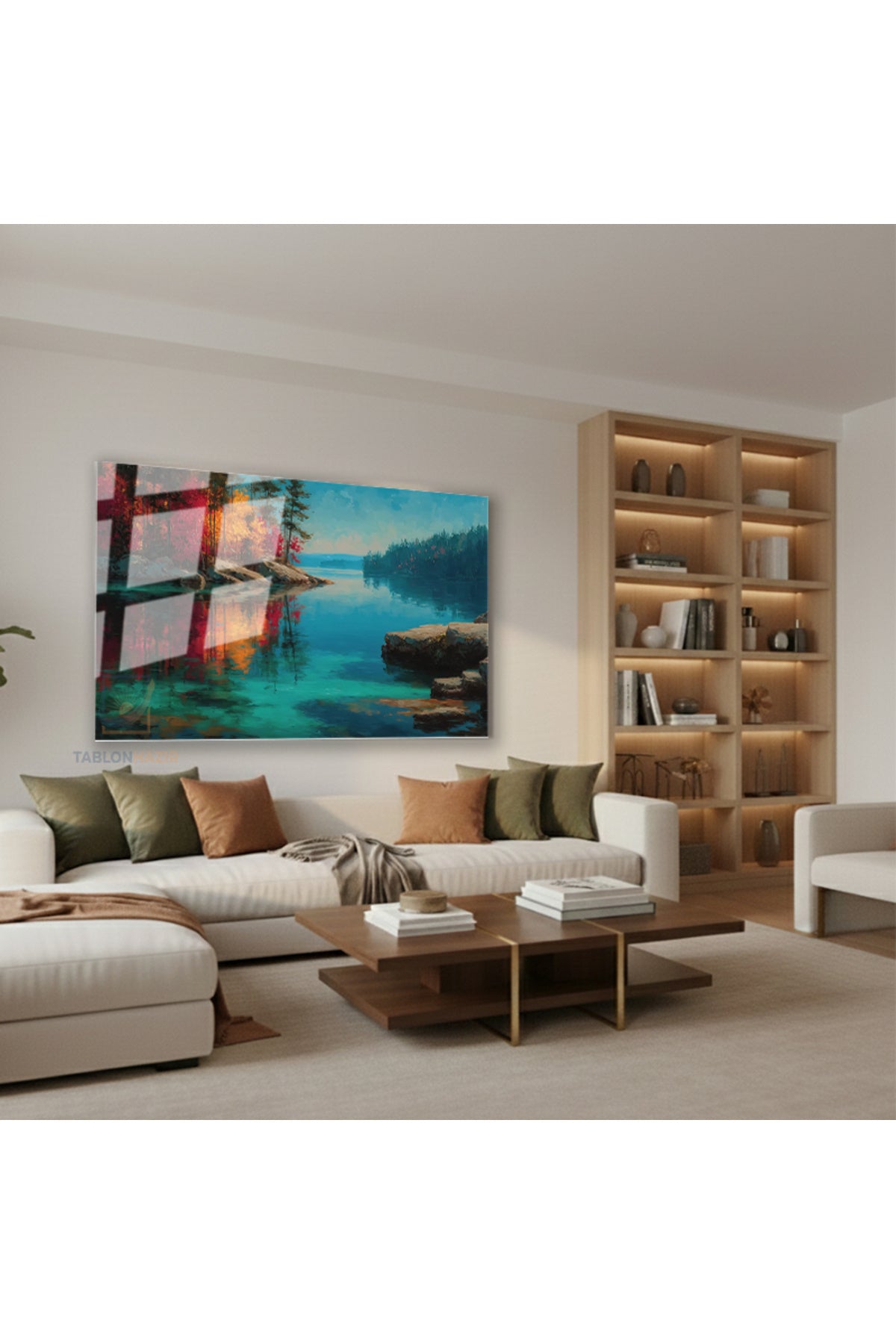 Yatay Cam Tablo Salon Duvar Tablosu Yatay Cam Dogamanzarasi8 Yeni Ev Hediyesi Ofis Tablosu
