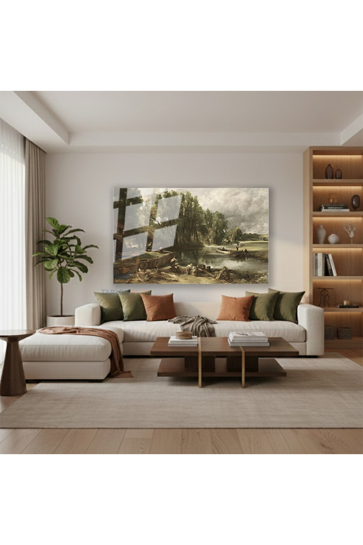 Yatay Cam Tablo Salon Duvar Tablosu Yatay Cam Vintagekirsalmanzarasi4 Yeni Ev Hediyesi Ofis Tablosu