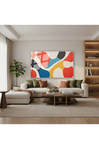 Yatay Cam Tablo Salon Duvar Tablosu Yatay Cam Soyut Desen Renkler Yeni Ev Hediyesi Ofis Tablosu