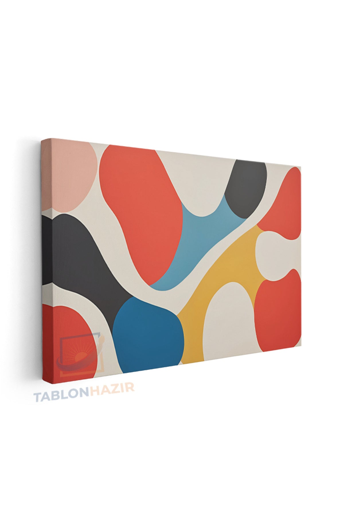 Yatay Kanvas Duvar Tablosu Renklikivrimlar2 Salon Tablosu Ofis Tablosu Yeni Ev Hediyesi Dekorasyon