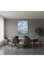 Dikey Kanvas Tablo Salon Duvar Tablosu Yelkenli Durgungemi Yeni Ev Hediyesi Ofis Tablosu