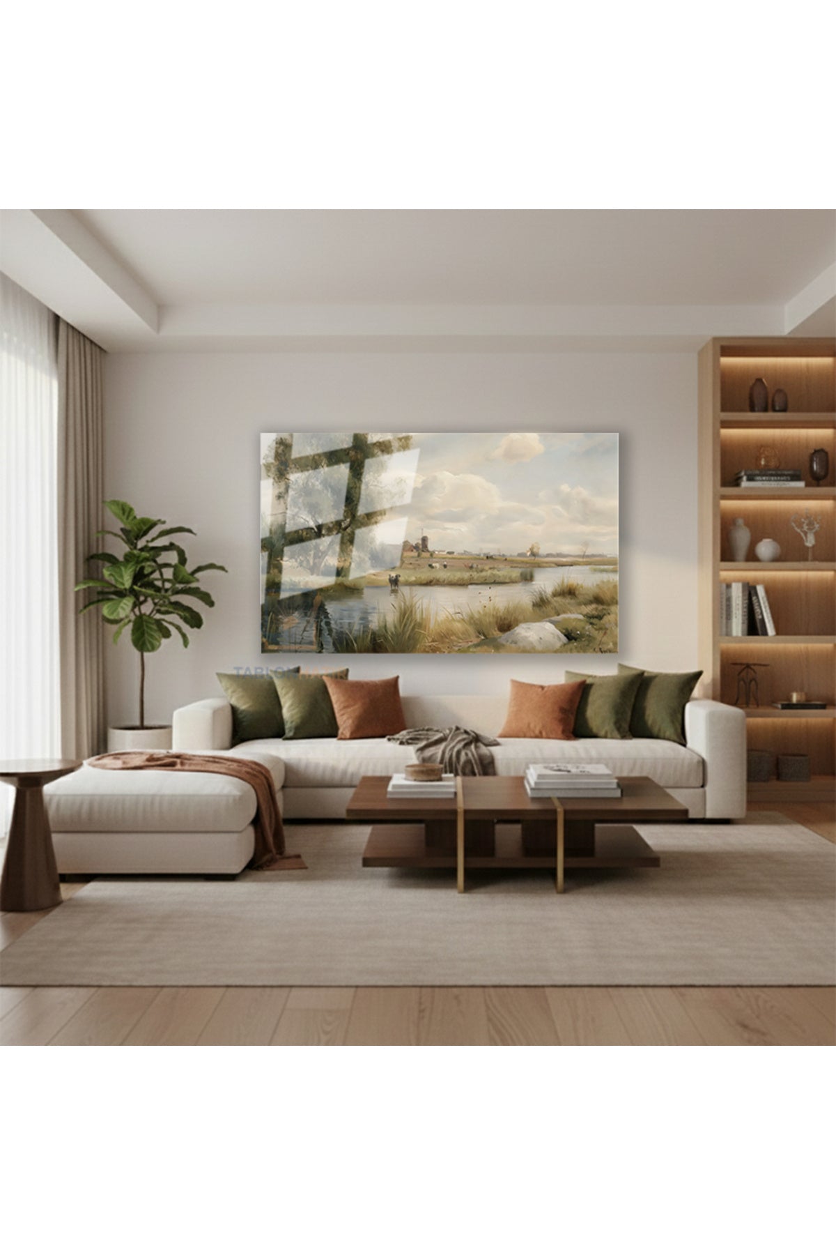 Yatay Cam Tablo Salon Duvar Tablosu Yatay Cam Dogamanzarasi15 Yeni Ev Hediyesi Ofis Tablosu