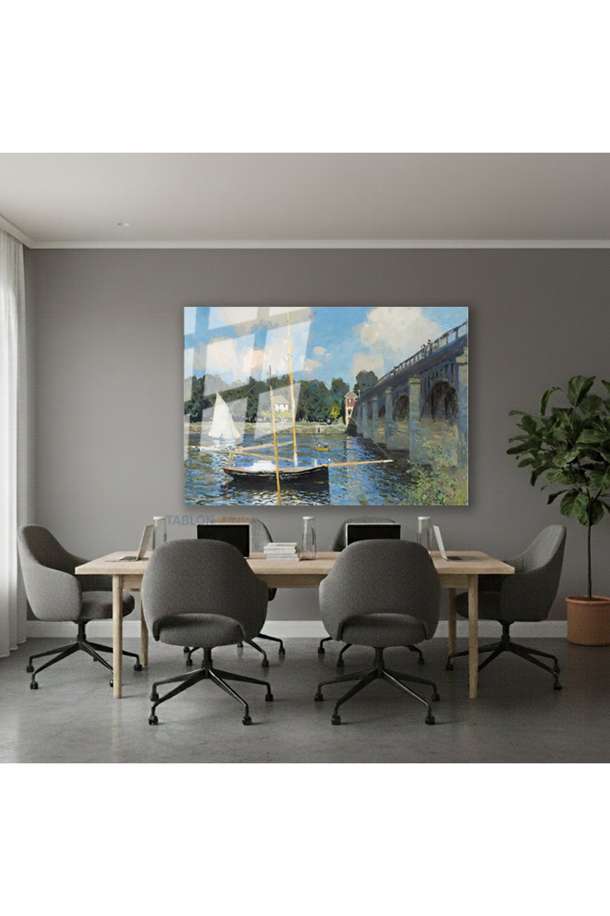 Yatay Cam Tablo Salon Duvar Tablosu Yatay Cam Koprumanzarasi2 Yeni Ev Hediyesi Ofis Tablosu