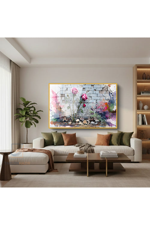 Çerçeveli Yatay Cam Tablo Salon Duvar Tablosu Yatay Cam Soyutsanat8 Yeni Ev Hediyesi Ofis Tablosu