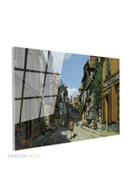 Yatay Cam Tablo Salon Duvar Tablosu Yatay Cam Sehrinsokaklari Yeni Ev Hediyesi Ofis Tablosu