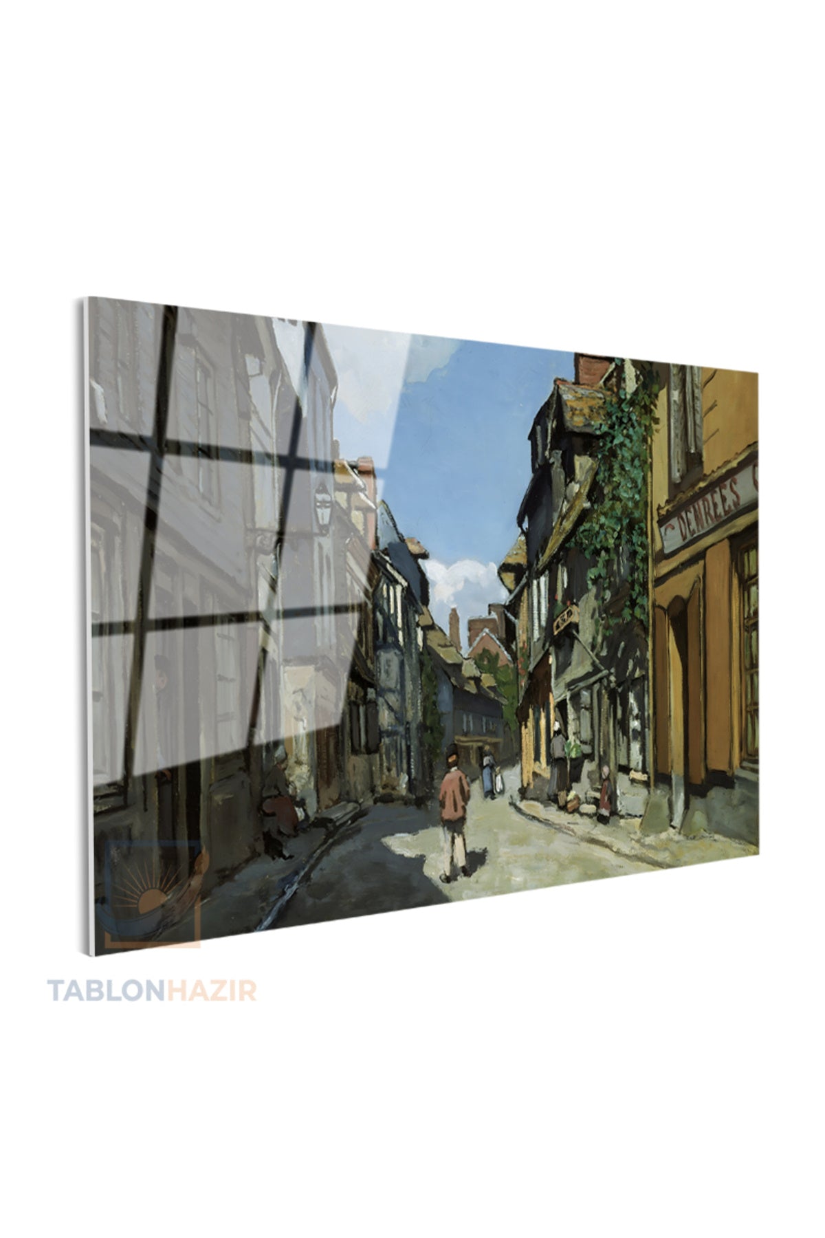 Yatay Cam Tablo Salon Duvar Tablosu Yatay Cam Sehrinsokaklari Yeni Ev Hediyesi Ofis Tablosu