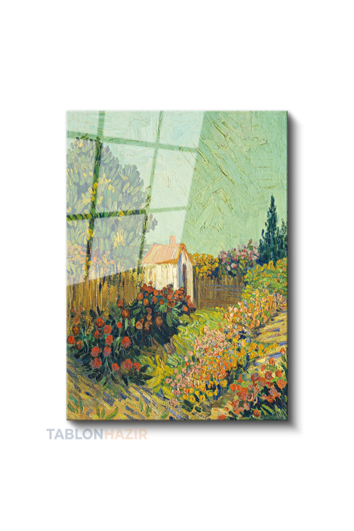 Dikey Cam Tablo Salon Duvar Tablosu Dikey Cam Vangogh 137 Yeni Ev Hediyesi Ofis Tablosu