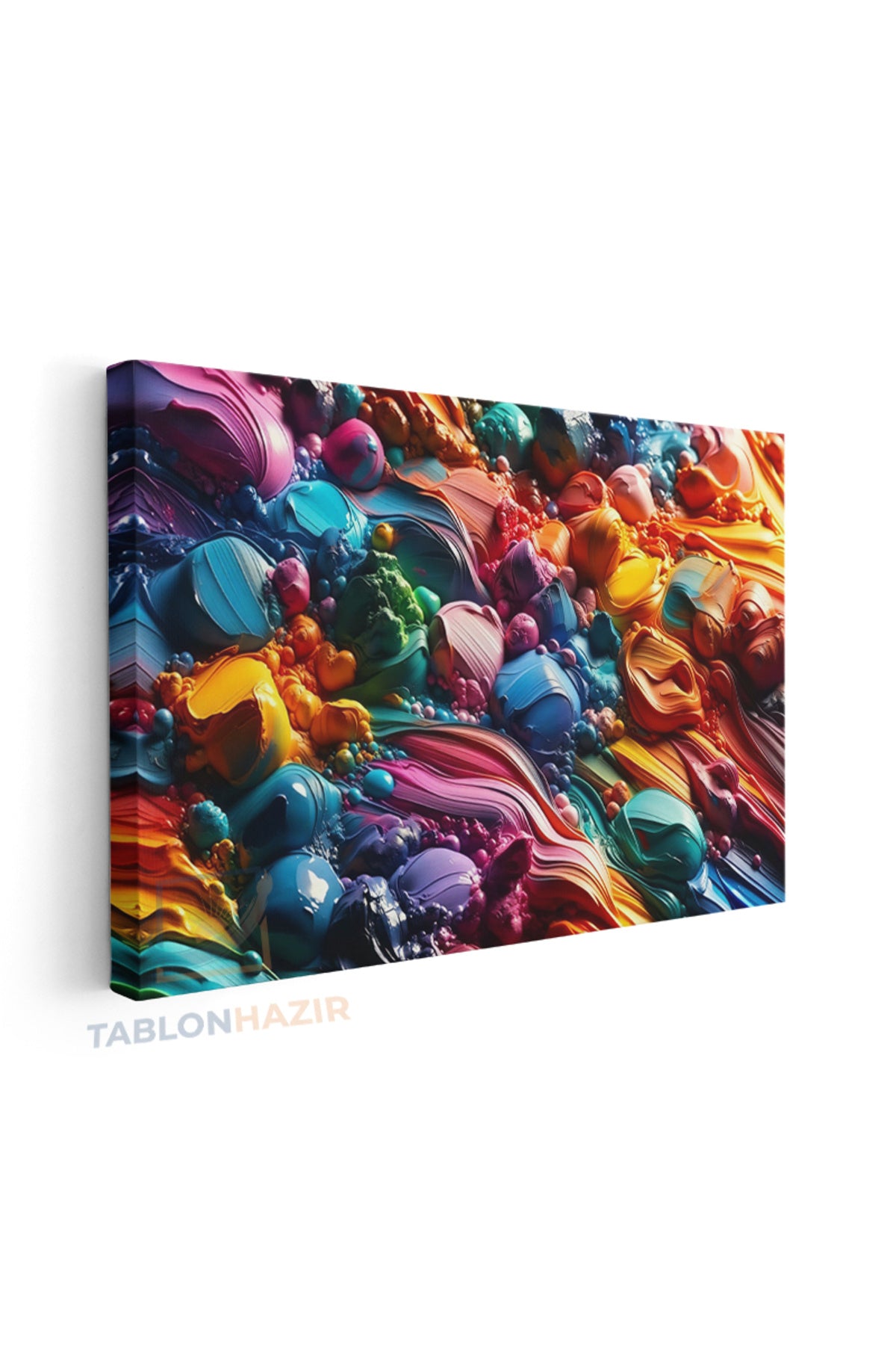 Yatay Kanvas Duvar Tablosu Soyutrenksanati6 Salon Tablosu Ofis Tablosu Yeni Ev Hediyesi Dekorasyon