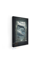 Dikey Kanvas Tablo Salon Duvar Tablosu Uçan Balina Yeni Ev Hediyesi Ofis Tablosu