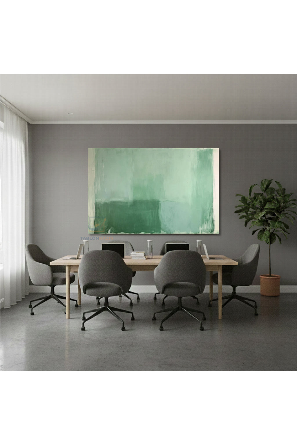 Yatay Kanvas Duvar Tablosu Soyutrenksanati Salon Tablosu Ofis Tablosu Yeni Ev Hediyesi Dekorasyon