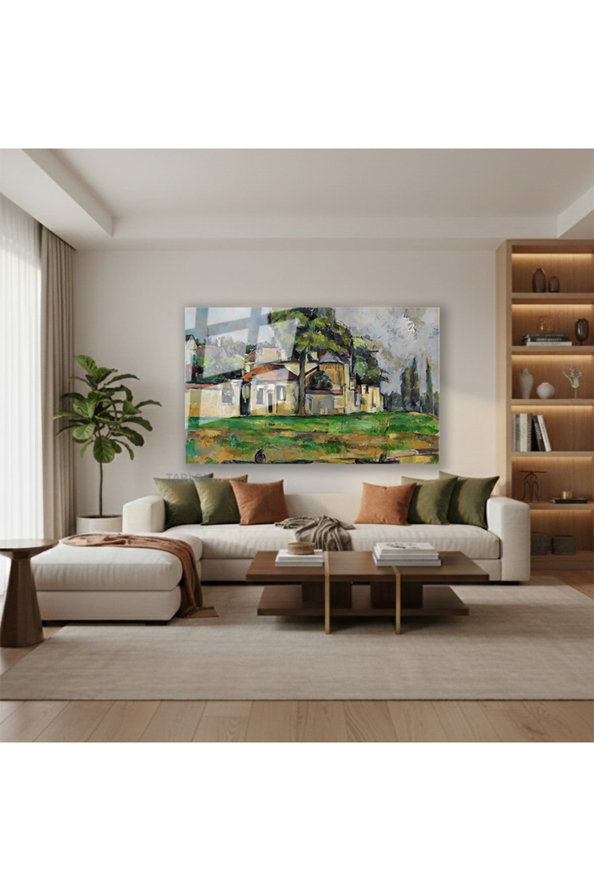 Yatay Cam Tablo Salon Duvar Tablosu Yatay Cam Vintagemanzara5 Yeni Ev Hediyesi Ofis Tablosu