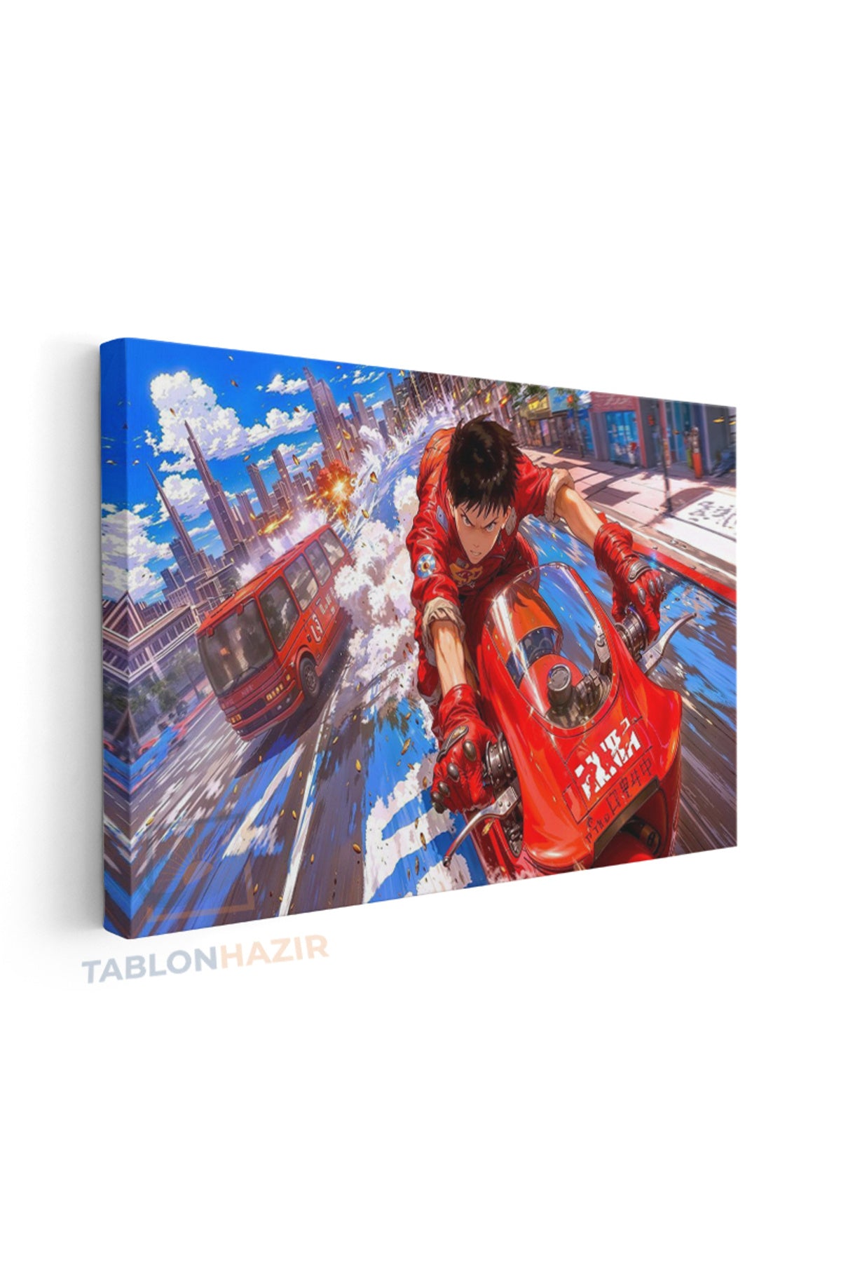 Yatay Kanvas Duvar Tablosu Anime Motorsiklet Salon Tablosu Ofis Tablosu Yeni Ev Hediyesi Dekorasyon