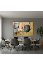 Yatay Cam Tablo Salon Duvar Tablosu Yatay Cam Geometrik Soyut Yeni Ev Hediyesi Ofis Tablosu